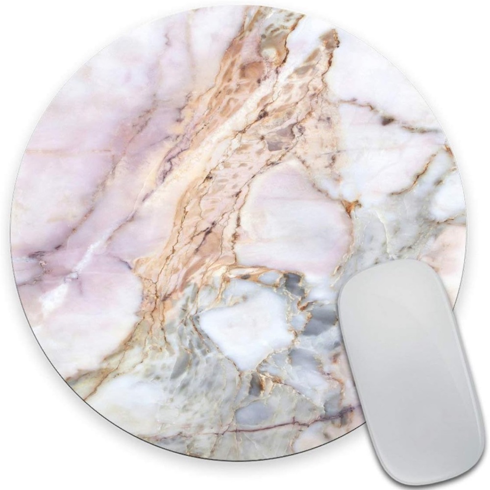 Marble Circular Mouse Pad Brown/White/Gray‎ Marble Mouse Pad New Unopened
